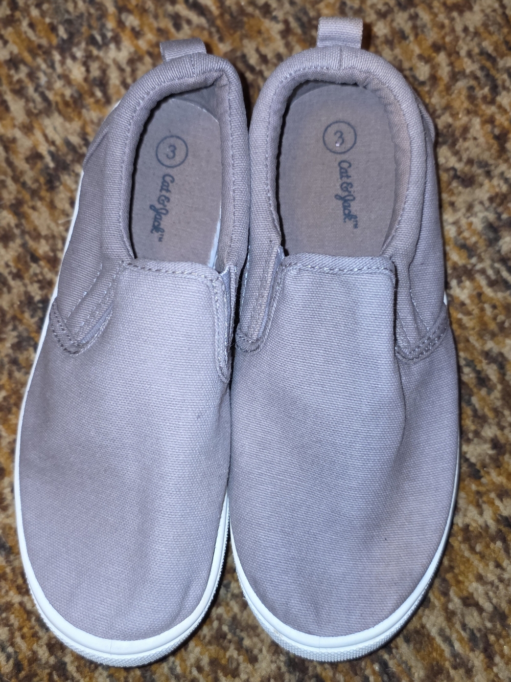 Cat & Jack Kids' Slip-On Canvas Sneakers in Taupe